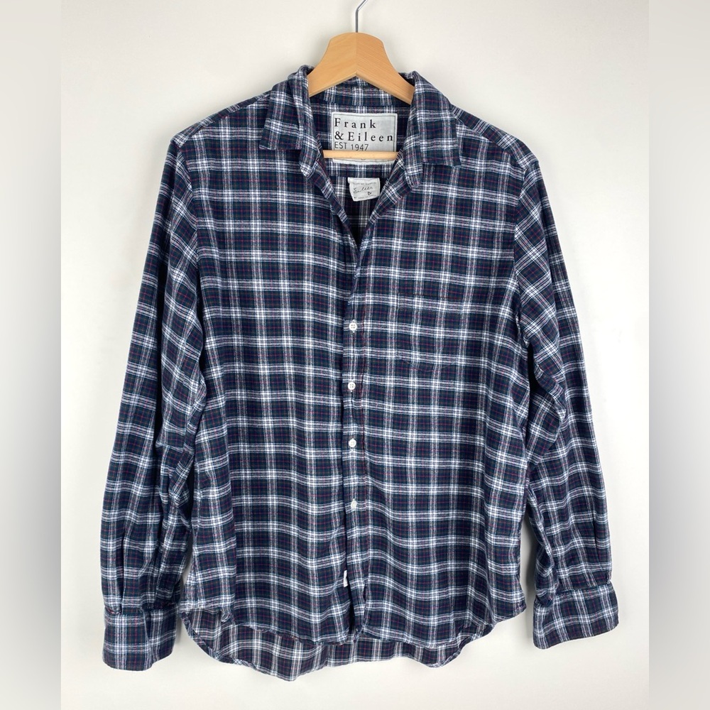 Frank & Eileen Navy Plaid Button Down Shirt